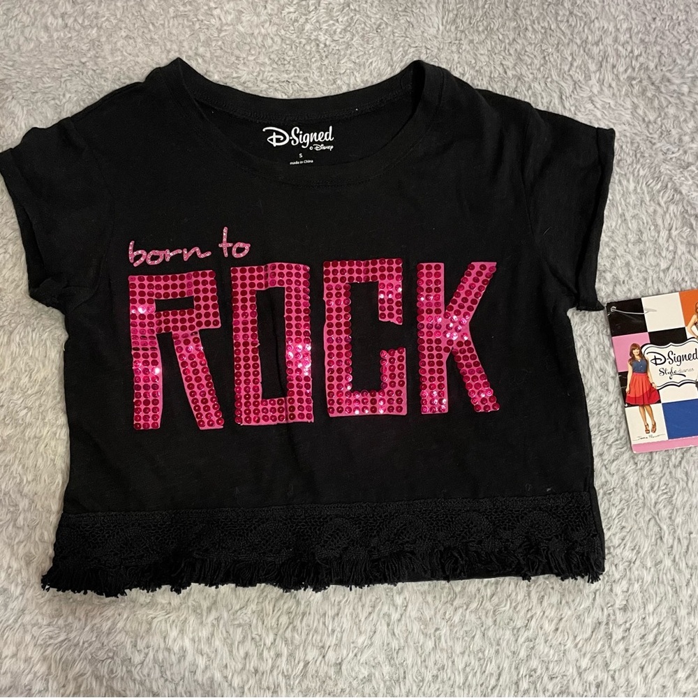 Disney Descendants Born to Rock Crop Top Size Small